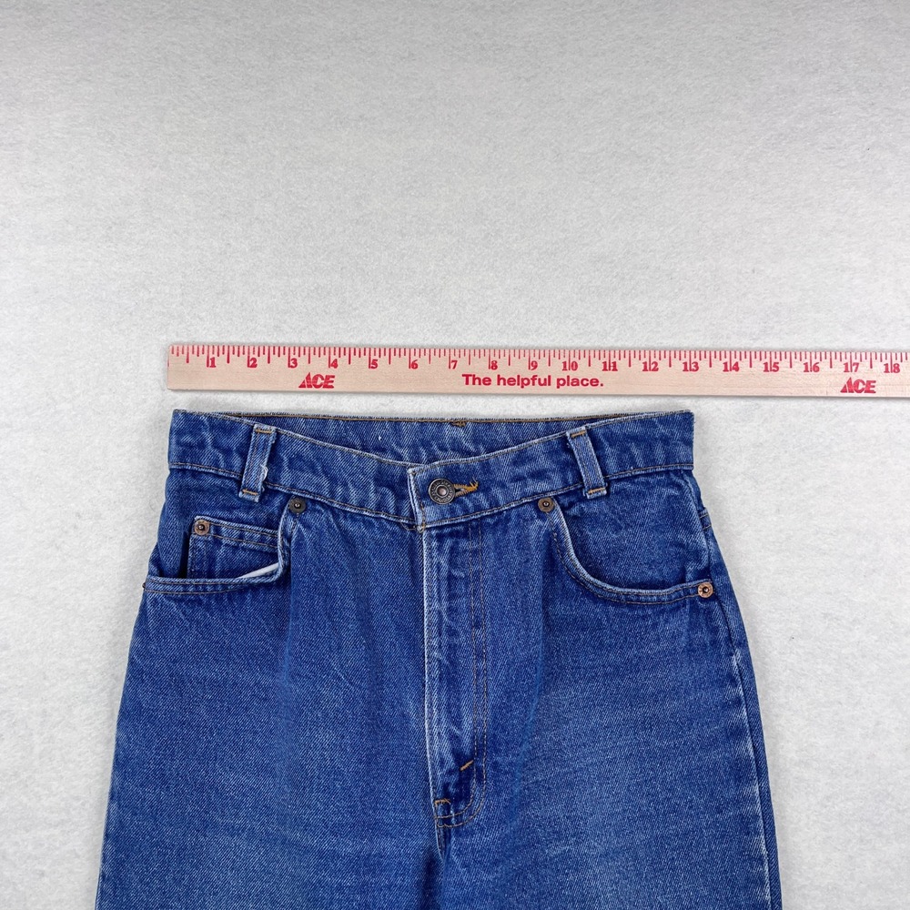 Vintage Levis White Patch Orange Tab Jeans Womens 26 High Rise Straight Scovill - Picture 7 of 13